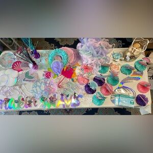 Mermaid or Under The Sea Party Decorations Set - Purple, Pink, Blue